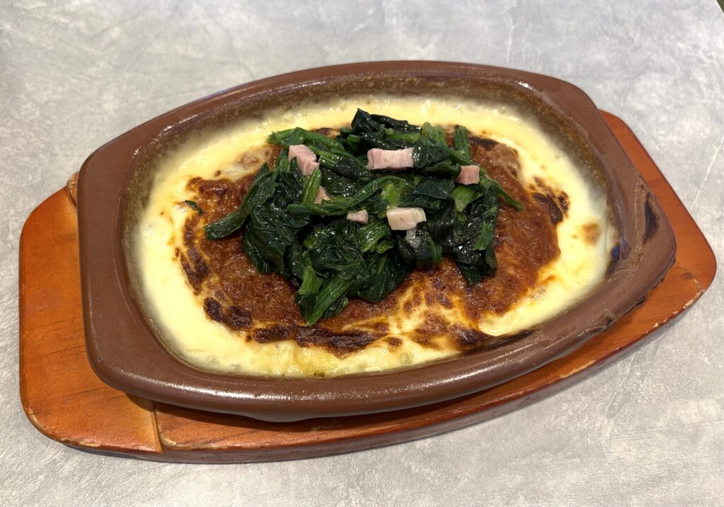 ほうれん草のソテーとミラノ風ドリア